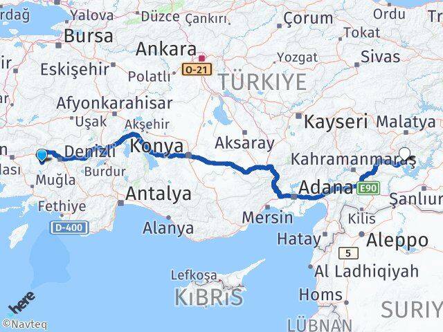Aydın Karacasu Adıyaman Arası Kaç Km - Yol Haritası