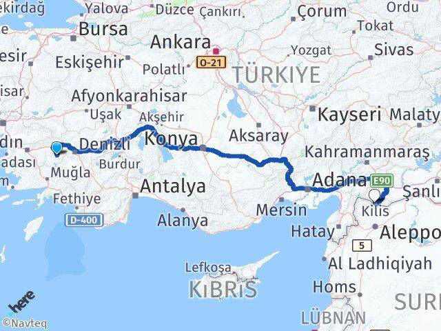 Aydın Karacasu Kilis Arası Kaç Km - Yol Haritası
