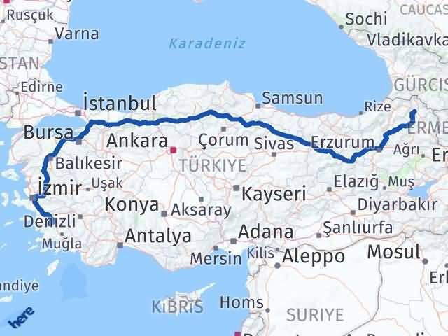 Aydın Karpuzlu Ardahan Arası Kaç Saat? Yol Haritası, Yakıt, Rota ve Mesafe Hesaplama Aydın Karpuzlu Ardahan Arası Kaç Km? Kaç Saat? Yol Haritası