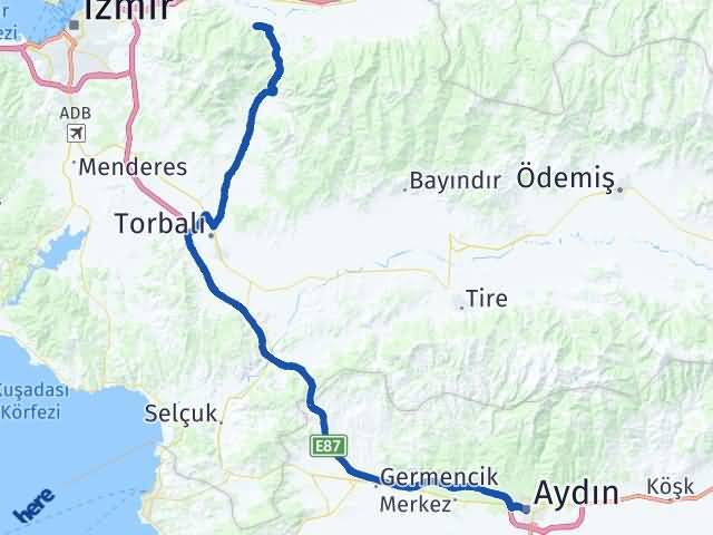 Aydın Kemalpaşa İzmir Arası Kaç Km - Yol Haritası