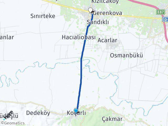 Aydın Koçarlı İncirliova Arası Kaç Km - Yol Haritası