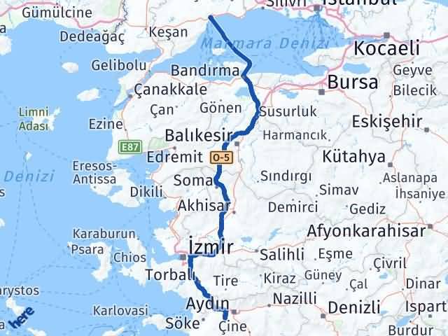 Aydın Koçarlı Tekirdağ Arası Kaç Saat? Yol Haritası, Yakıt, Rota ve Mesafe Hesaplama Aydın Koçarlı Tekirdağ Arası Kaç Km? Kaç Saat? Yol Haritası