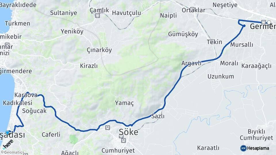 Aydın Kuşadası Germencik Arası Kaç Km? Arası Kaç Saat? Nerede Yol Haritası Yakıt, Rota ve Mesafe Hesaplama Aydın Kuşadası Germencik Arası Kaç Km? Arası Kaç Km Saat? Nerede Yol Haritası Yakıt, Rota ve Mesafe Hesaplama
