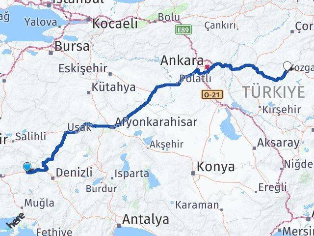 Aydın Kuyucak Yozgat Arası Kaç Saat? Yol Haritası, Yakıt, Rota ve Mesafe Hesaplama Aydın Kuyucak Yozgat Arası Kaç Km? Kaç Saat? Yol Haritası