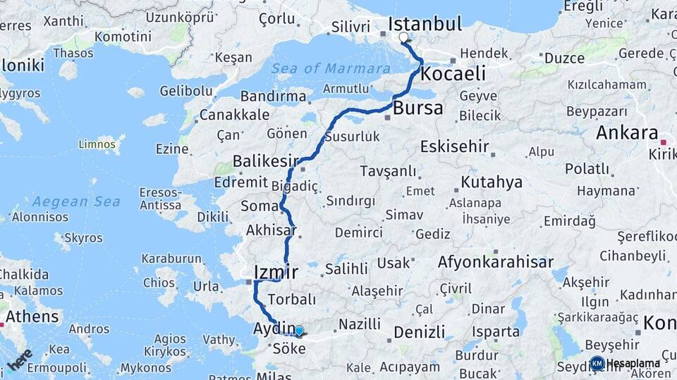 Aydın Sultanbeyli İstanbul Arası Kaç Saat? Yol Haritası, Yakıt, Rota ve Mesafe Hesaplama Aydın Sultanbeyli İstanbul Arası Kaç Km? Kaç Saat? Yol Haritası