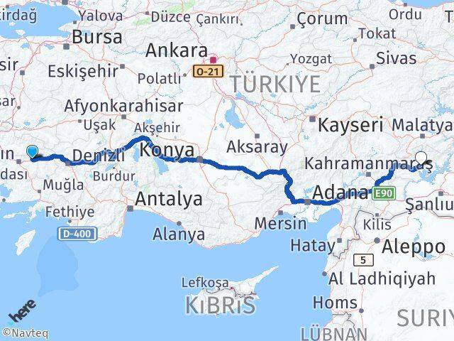 Aydın Sultanhisar Adıyaman Arası Kaç Km - Yol Haritası