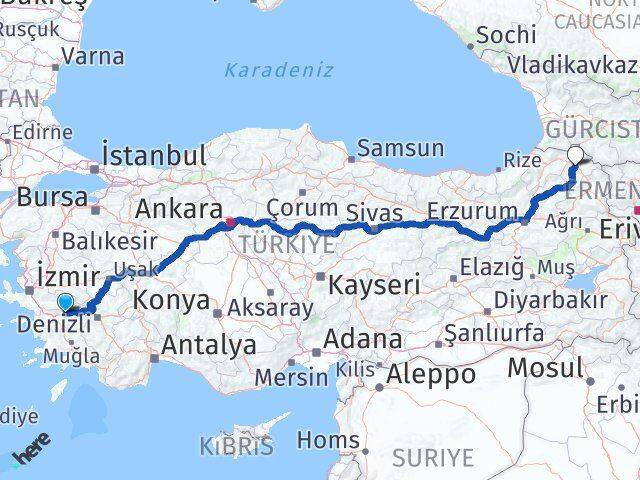 Aydın Sultanhisar Ardahan Arası Kaç Km - Yol Haritası