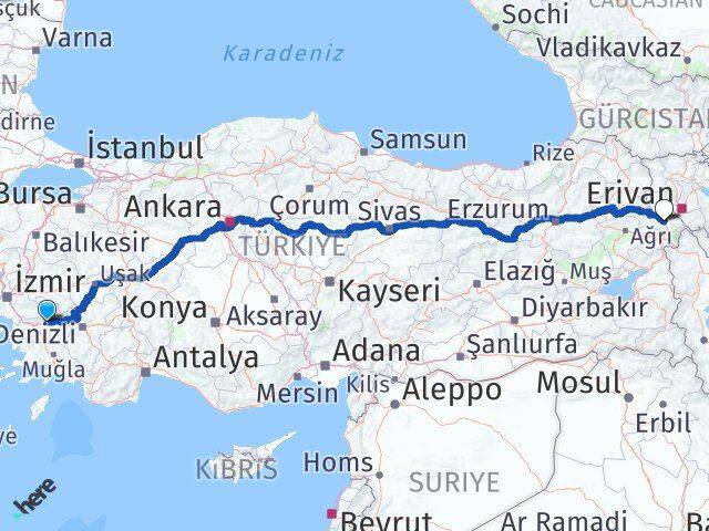Aydın Sultanhisar Iğdır Arası Kaç Km - Yol Haritası