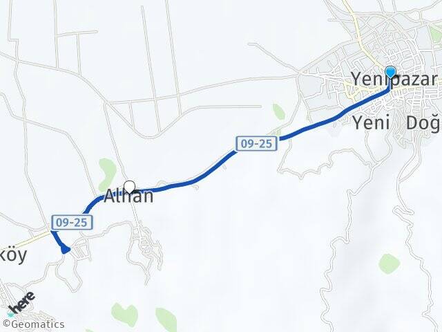 Aydın Yenipazar Alhan Yenipazar Arası Kaç Km - Yol Haritası