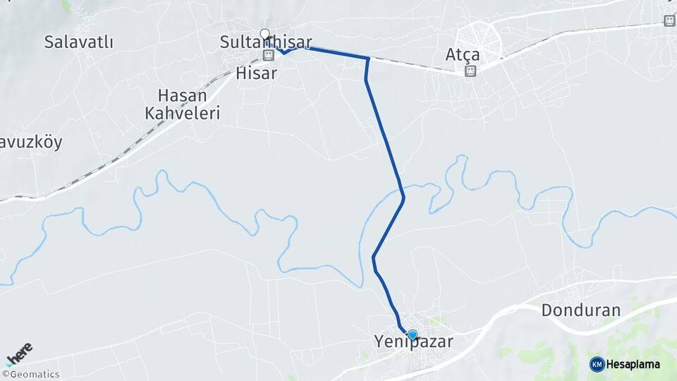 Aydın Yenipazar Sultanhisar Arası Kaç Km - Yol Haritası
