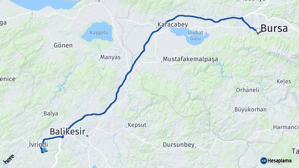 Balıkesir Altıeylül Bursa Arası Kaç Km - Yol Haritası