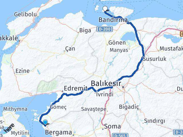 Balıkesir Ayvalık Altınova Balıklı Erdek Arası Kaç Km - Yol Haritası
