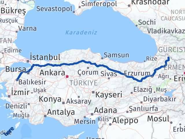 Balıkesir Damal Ardahan Arası Kaç Km - Yol Haritası