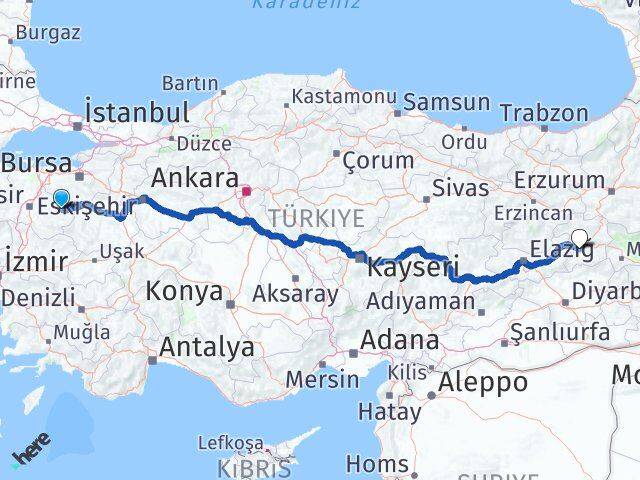 Balıkesir Dursunbey Bingöl Arası Kaç Km - Yol Haritası