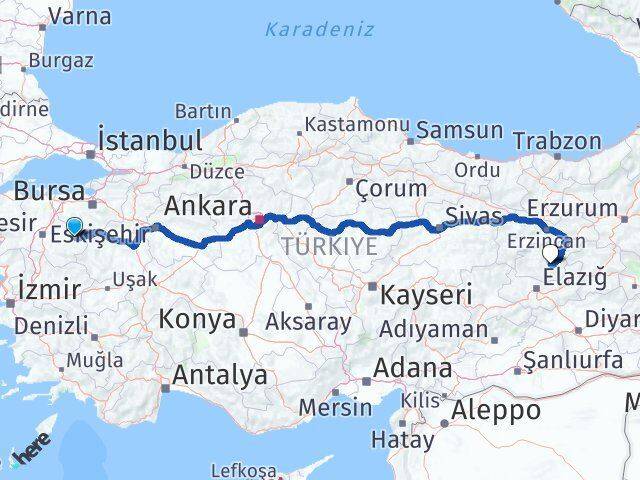 Balıkesir Dursunbey Tunceli Arası Kaç Km - Yol Haritası