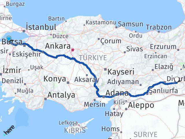 Balıkesir Erdek Batman Arası Kaç Km - Yol Haritası