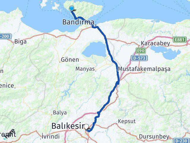 Balıkesir Erdek Ocaklar Arası Kaç Km - Yol Haritası