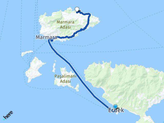 Balıkesir Erdek Saraylar Marmara Arası Kaç Km - Yol Haritası
