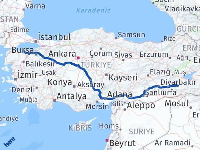 Balıkesir Erdek Siirt Arası Kaç Km - Yol Haritası