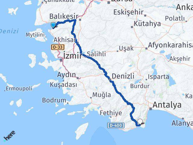 Balıkesir Gömeç Kumluca Antalya Arası Kaç Saat? Yol Haritası, Yakıt, Rota ve Mesafe Hesaplama Balıkesir Gömeç Kumluca Antalya Arası Kaç Km? Kaç Saat? Yol Haritası