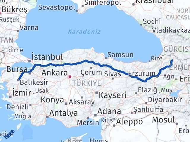 Balıkesir Karesi Ardahan Arası Kaç Km - Yol Haritası