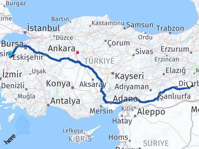 Balıkesir Karesi Batman Arası Kaç Km - Yol Haritası