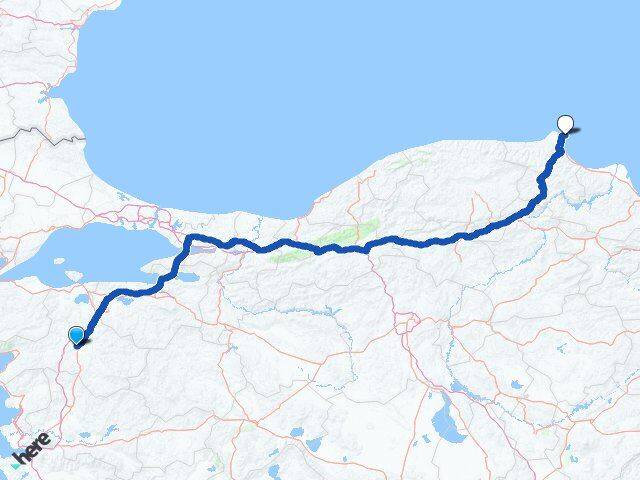 Balıkesir Karesi Sinop Arası Kaç Km - Yol Haritası