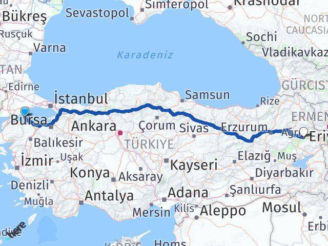 Balıkesir Marmara Ağrı Arası Kaç Km - Yol Haritası