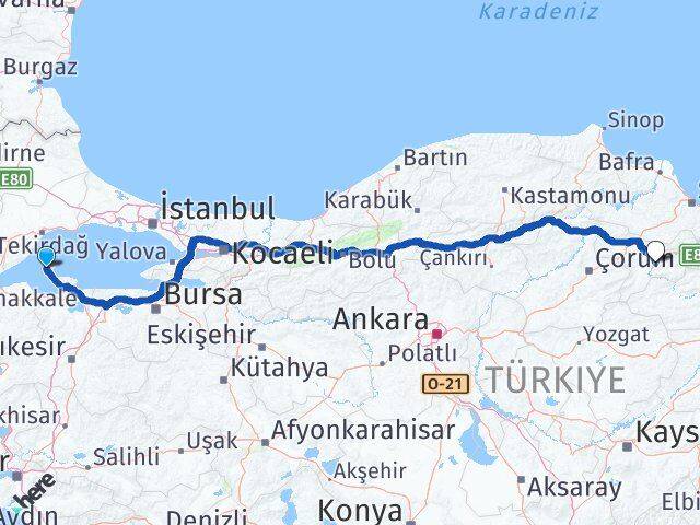 Balıkesir Marmara Amasya Arası Kaç Km - Yol Haritası