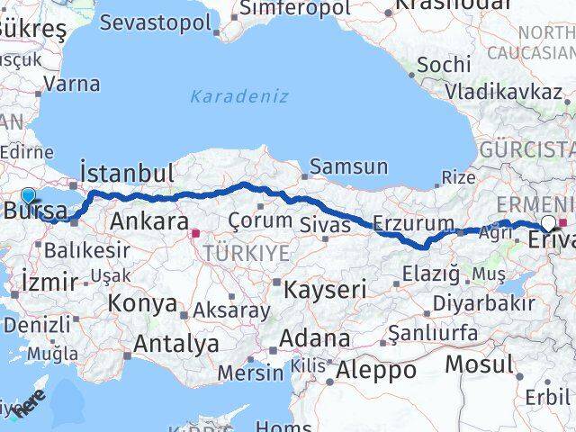 Balıkesir Marmara Iğdır Arası Kaç Km - Yol Haritası