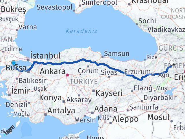 Balıkesir Marmara Kars Arası Kaç Km - Yol Haritası