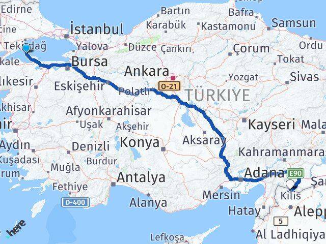 Balıkesir Marmara Kilis Arası Kaç Km - Yol Haritası