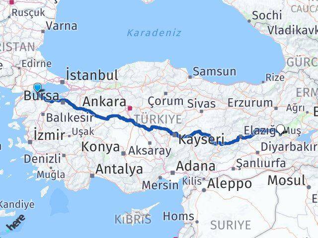 Balıkesir Marmara Muş Arası Kaç Km - Yol Haritası