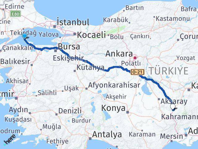 Balıkesir Marmara Niğde Arası Kaç Km - Yol Haritası
