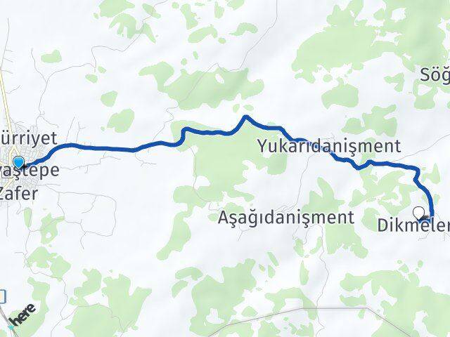 Balıkesir Savaştepe Dikmeler Savaştepe Arası Kaç Km - Yol Haritası