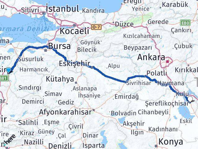 Balıkesir Şereflikoçhisar Ankara Arası Kaç Km - Yol Haritası