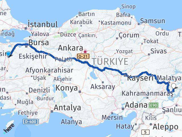 Balıkesir Sincik Adıyaman Arası Kaç Km - Yol Haritası
