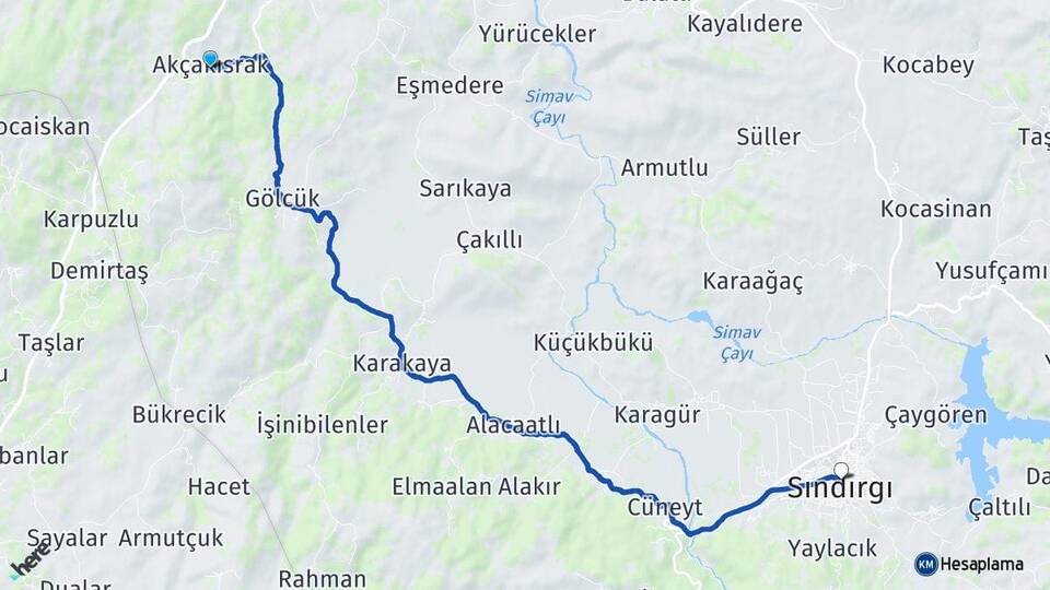 Balıkesir Sındırgı Akçakısrak Sındırgı Arası Kaç Km - Yol Haritası