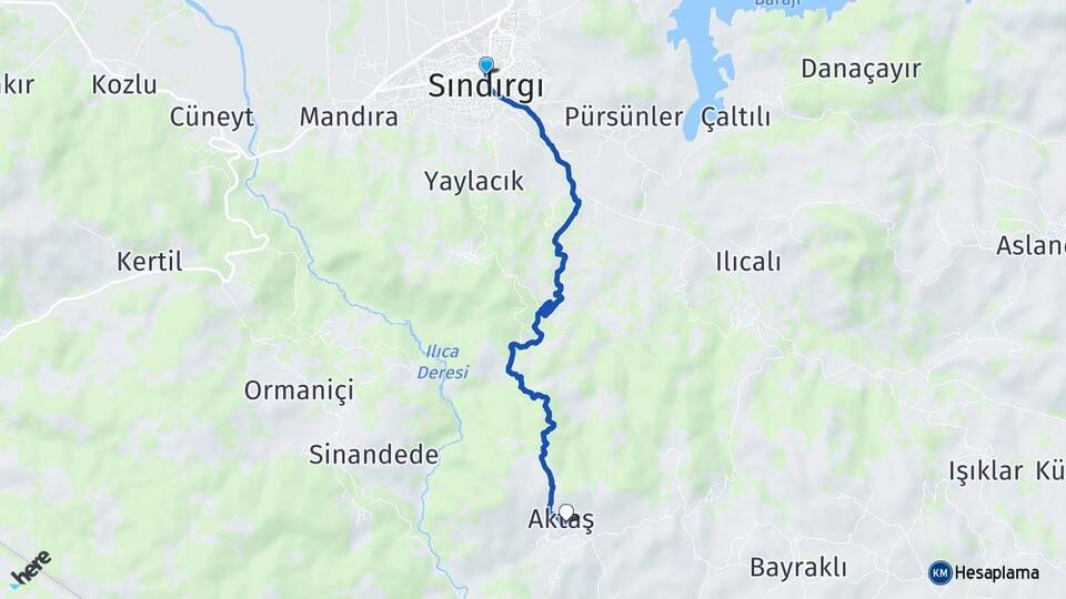 Balıkesir Sındırgı Aktaş Sındırgı Arası Kaç Km - Yol Haritası