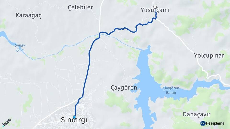 Balıkesir Sındırgı Yusufçamı Sındırgı Arası Kaç Km - Yol Haritası