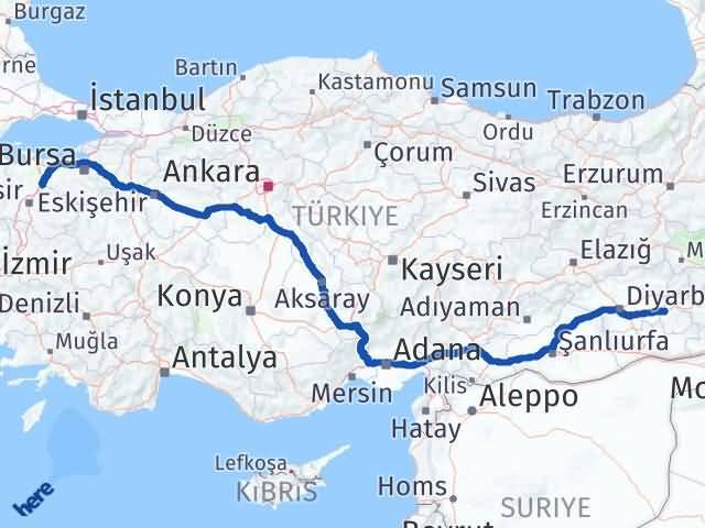 Balıkesir Susurluk Batman Arası Kaç Km - Yol Haritası