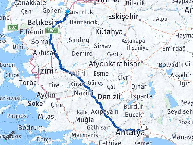 Balıkesir Susurluk Döşemealtı Antalya Arası Kaç Saat? Yol Haritası, Yakıt, Rota ve Mesafe Hesaplama Balıkesir Susurluk Döşemealtı Antalya Arası Kaç Km? Kaç Saat? Yol Haritası