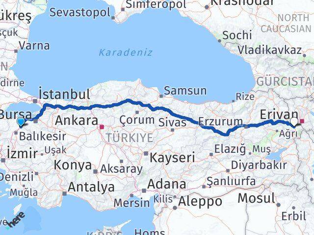 Balıkesir Susurluk Iğdır Arası Kaç Km - Yol Haritası