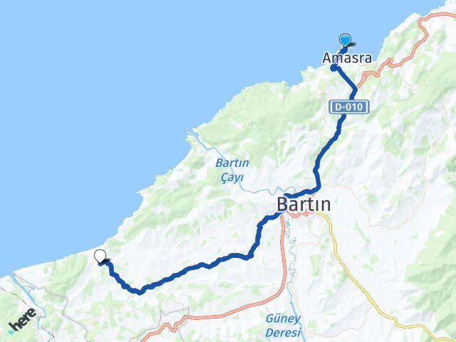 Bartın Amasra Hatipler Arası Kaç Km - Yol Haritası