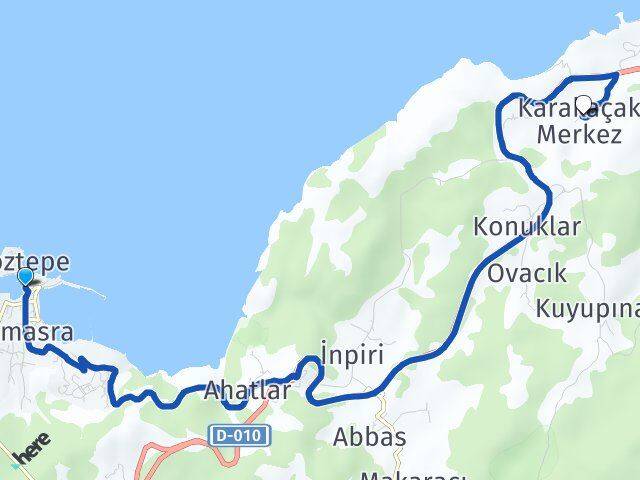 Bartın Amasra Karakaçak Amasra Arası Kaç Km - Yol Haritası