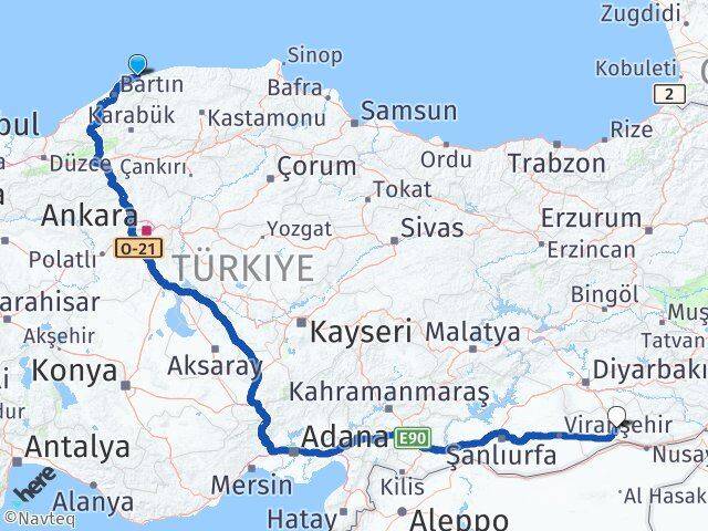 Bartın Kurucaşile Mardin Arası Kaç Km - Yol Haritası
