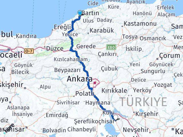 Bartın Şereflikoçhisar Ankara Arası Kaç Km - Yol Haritası