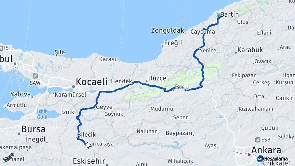 Bartın Söğüt Bilecik Arası Kaç Saat? Yol Haritası, Yakıt, Rota ve Mesafe Hesaplama Bartın Söğüt Bilecik Arası Kaç Km? Kaç Saat? Yol Haritası