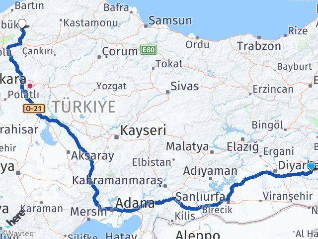 Batman Beşiri Karabük Arası Kaç Km - Yol Haritası