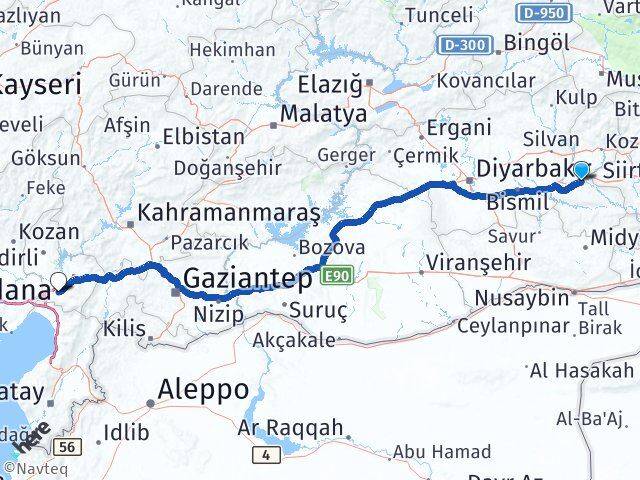 Batman Beşiri Osmaniye Arası Kaç Km - Yol Haritası